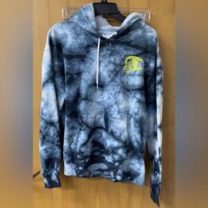 Champion Black and White Tie-Dye Hoodie Mens Womens Size M Long Sleeve